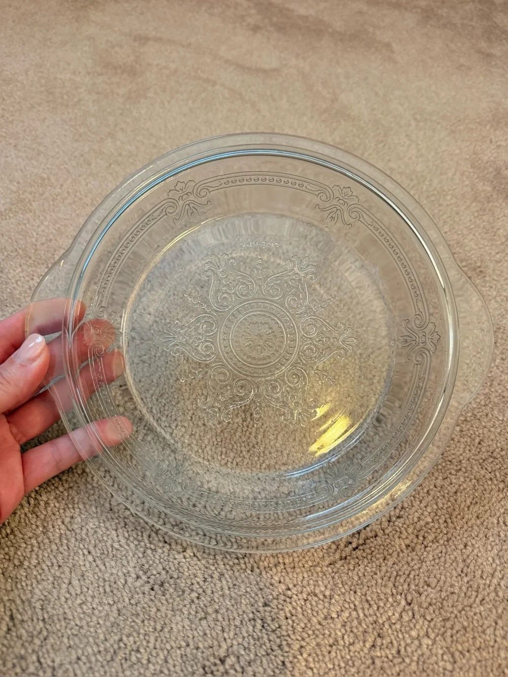 Vintage Fire-King Philbe Sapphire Blue Glass Pie Plate 8.5” – 1940s/50s